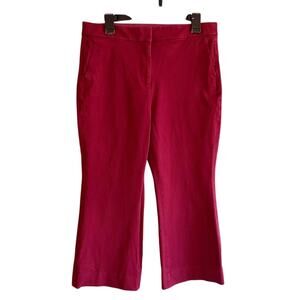 J.Crew Reimagined City Fit Women's 12 Cropped Flared Burgundy Dress Pants Classy